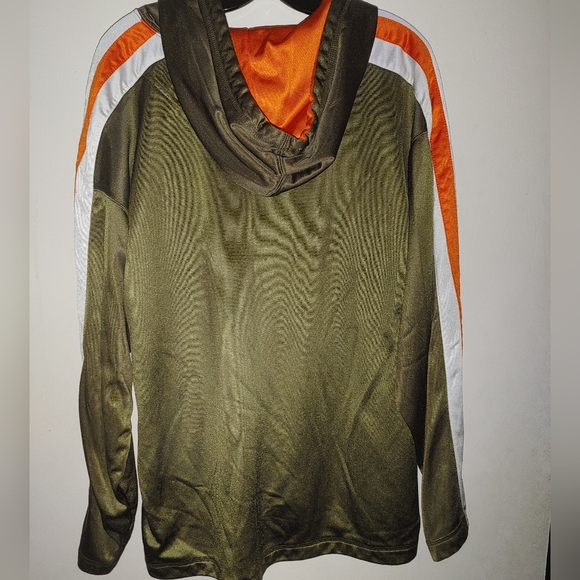 Starter Hoodie Mens L Green Zip Up Sweatshirt Embroidered Spellout Logo Sweater - Picture 3 of 4